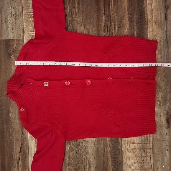 Talbot's cardigan, red, size small - Picture 8 of 8